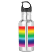 Stolz Regenbogenfarben lgbt lgbtq Edelstahlflasche (Rückseite)