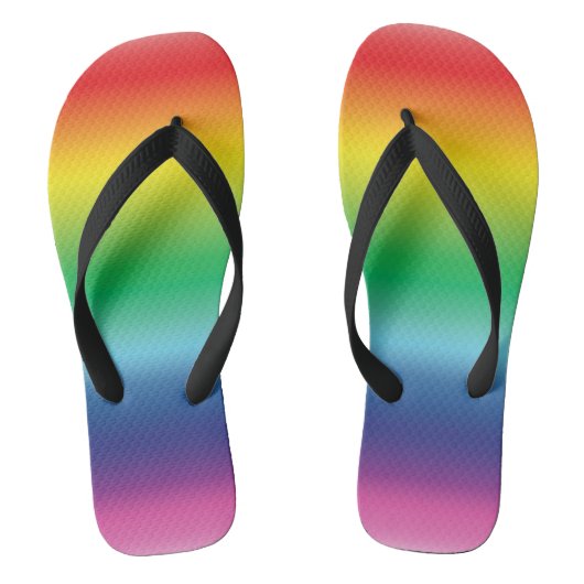 Stolz Regenbogenfarben lgbt lgbtq Flip Flops Badesandalen (Fußbett)