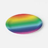 Stolz Regenbogenfarben lgbt lgbtq Party Pappteller (Schrägansicht)