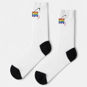 Stolz-Regenbogenflagge der LGBTQ Socken (Linkes Detail)