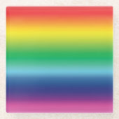 Stolz Regenbogenflagge Glasuntersetzer (Vorderseite)