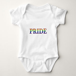 Stolz -- Regenbogenhintergrund Baby Strampler