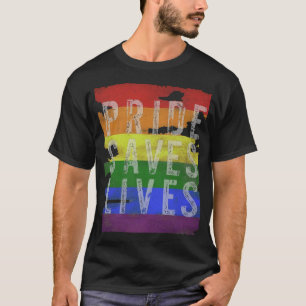 Stolz Rette leichtes Regenbogenflagge LGBT T-Shirt