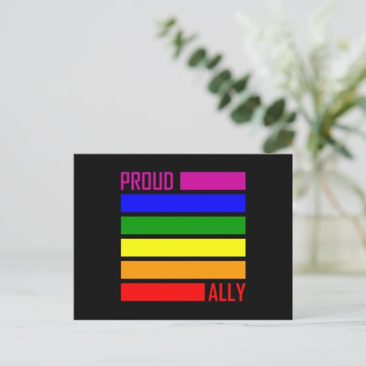 STOLZ-SALBE-LGBT-FLAGGE Monat LGBTQ-Regenbogen Postkarte (Stehend Vorderseite)
