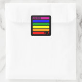 STOLZ-SALBE-LGBT-FLAGGE Monat LGBTQ-Regenbogen Quadratischer Aufkleber (Tasche)