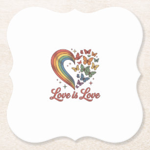 Stolz Schmetterling Herz Liebe Ist Liebe T-Shirt D Untersetzer