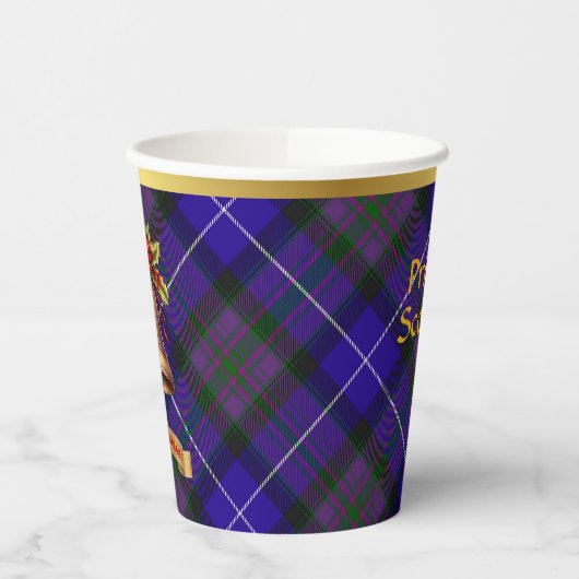 Stolz Schottlands Personalisiert Tartan Weihnachte Pappbecher (Links)