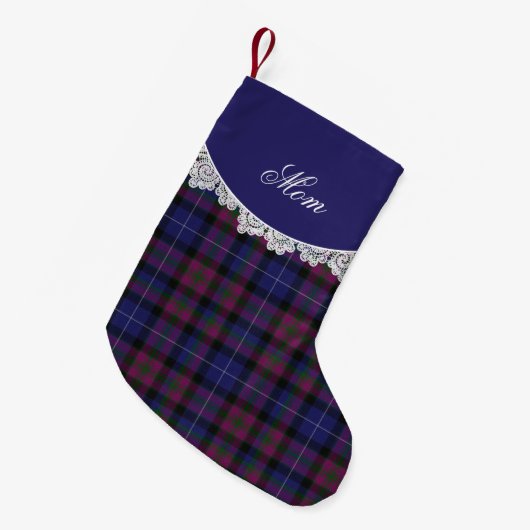 Stolz Schottlands Tartan Karierter Weihnachtsmann- Kleiner Weihnachtsstrumpf (Vorderansicht (hängend))