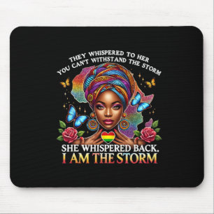 Stolz Schwarze Frau Retro Ich bin die Sturm Inspir Mousepad