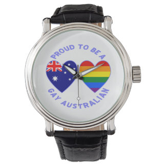 Stolz, schwul-australische Herzfahnen zu sein Armbanduhr