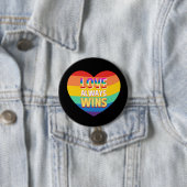 Stolz schwul-Liebe gewinnt immer. Regenbogenfarbe. Button (Beispiel)