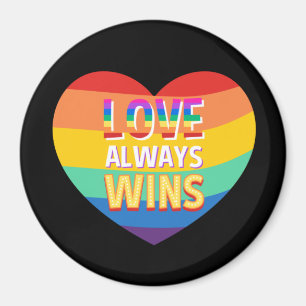 Stolz schwul-Liebe gewinnt immer. Regenbogenfarbe. Magnet