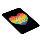 Stolz schwul-Liebe gewinnt immer. Regenbogenfarbe. Magnet (Rechte Seite)