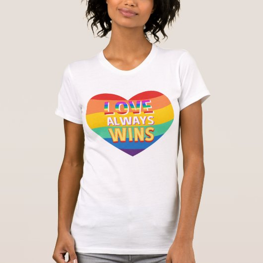 Stolz schwul-Liebe gewinnt immer. Regenbogenfarbe. T-Shirt (Vorderseite)