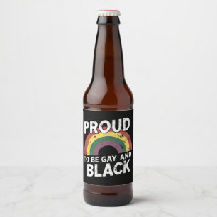 Stolz, schwul und schwarz zu sein, Pride Month 202 Bierflaschenetikett