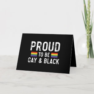 Stolz, schwul und schwarz zu sein, Pride Month 202 Karte