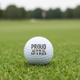Stolz, schwul und schwarz zu sein Regenbogenstolz Golfball