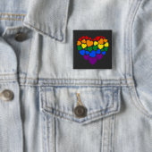 Stolz schwuler Regenbogenfarben Herz für Liebe Button (Beispiel)