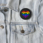 Stolz schwuler Regenbogenfarben Herz für Liebe Button (Beispiel)