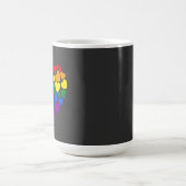 Stolz schwuler Regenbogenfarben Herz für Liebe Kaffeetasse (Mittel)