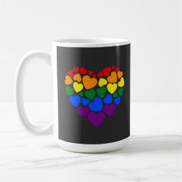Stolz schwuler Regenbogenfarben Herz für Liebe Kaffeetasse
