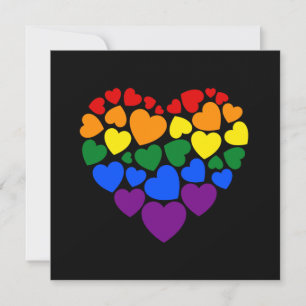 Stolz schwuler Regenbogenfarben Herz für Liebe Karte