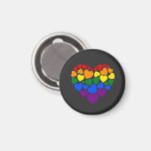 Stolz schwuler Regenbogenfarben Herz für Liebe Magnet (Vorderseite/Rückseite)