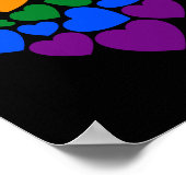 Stolz schwuler Regenbogenfarben Herz für Liebe Poster (Ecke)