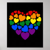 Stolz schwuler Regenbogenfarben Herz für Liebe Poster (Vorne)