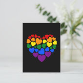 Stolz schwuler Regenbogenfarben Herz für Liebe Postkarte (Stehend Vorderseite)