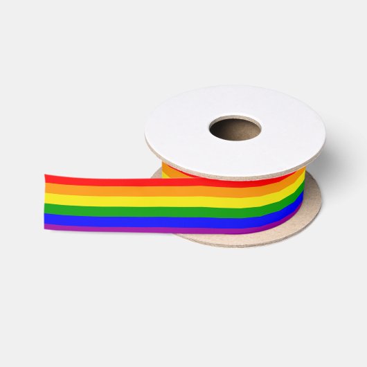 STOLZ SCHWULER STOLZ FARBEN REGENBOGENFARBE FLAGGE SATINBAND (Spule)
