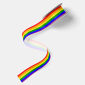 STOLZ SCHWULER STOLZ FARBEN REGENBOGENFARBE FLAGGE SATINBAND (Rückseite)