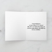 Stolz sei ein neuer amerikanischer Glückwunsch Bür Karte (Innenseite)