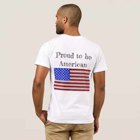 Stolz sein amerikanischer Stil T-Shirt (Schwarz voll)