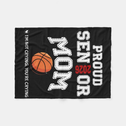 Stolz Senior Mama 2026 Abschluss Basketball Player Fleecedecke (Vorderseite (Horizontal))