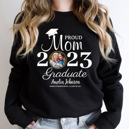 Stolz Senior Mama Abschluss 1 Foto T-Shirt