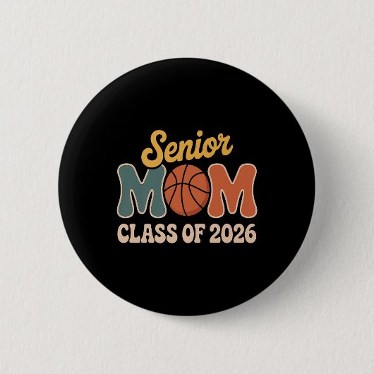 Stolz Senior Mama Basketball Cl von 2026 Premium Button (Vorderseite)