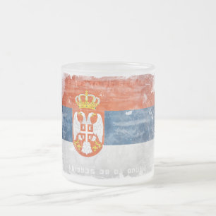 Stolz, Serbian-Tasse zu sein Mattglastasse