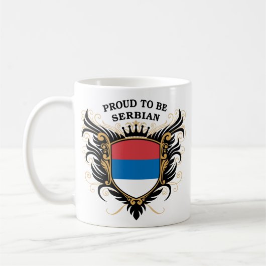 Stolz, serbisch zu sein kaffeetasse (Links)