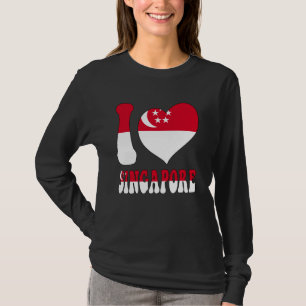Stolz, Singapur I Liebe Singapur Flag Anhörung T-Shirt