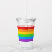 Stolz Sipper: Regenbogenflagge Acryltrinkbecher (Vorderseite)