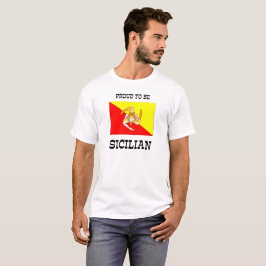 Stolz, sizilianisch zu sein T-Shirt (Vorne ganz)