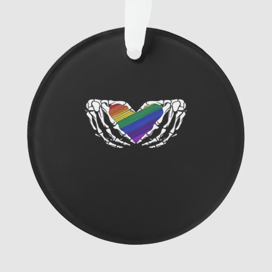 Stolz - Skeletthandschuhe, die das Herz klassisch Ornament (Vorderseite)