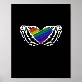 Stolz - Skeletthandschuhe, die das Herz klassisch Poster