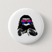 Stolz Sloth Bisexual Flag Sonnenbrille Button (Vorderseite)