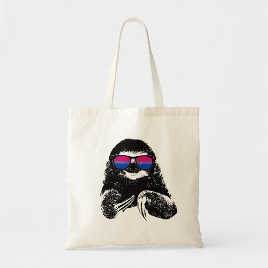Stolz Sloth Bisexual Flag Sonnenbrille Tragetasche (Vorne)