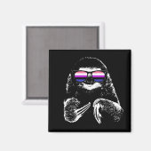 Stolz Sloth Genderfluid Flag Sonnenbrille Magnet (Vorderseite/Rückseite)