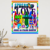 Stolz | Spread Liebe nicht hassen Poster (Küche)