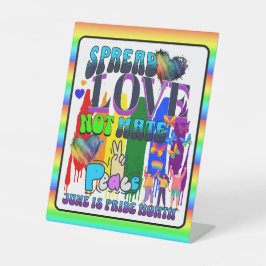 Stolz | Spread Liebe nicht hassen Sockelschild