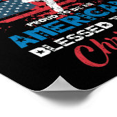 Stolz stehen für die Flagge und Knie für das Kreuz Poster (Ecke)